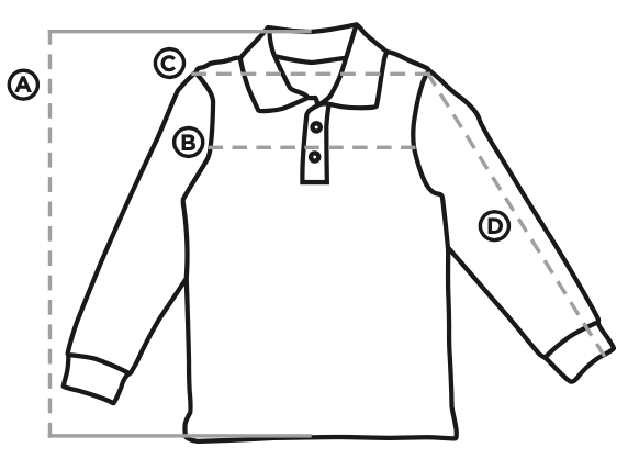 Polo Size Guide – Highlands Uniforms